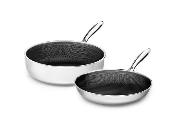 2 stück sautépfannenset - 26 cm bratpfanne- und sautépfanneset | hybri von ONYX COOKWARE - FRYING PAN SETS