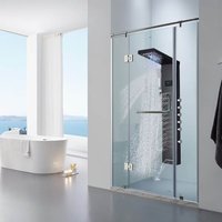 Duschpaneel Edelstahl Schwarz Duschsystem Duscharmatur Duschsäule Regendusche Kopfbrause Handbrause Armatur Duschset Massagedüsen Duschpaneel Edelstahl Schwarz Duschsystem Duscharmatur Duschsäule Regendusche Kopfbrause Handbrause Armatur Duschset Massagedüsen von ONYZPILY