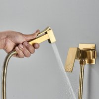 Onyzpily - Bidet-Wasserhahn aus Messing, verdeckt, heißes und kaltes Rührgerät Bidet, gebürstetes Gold von ONYZPILY