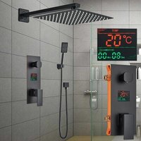 Onyzpily - Duschsystem Unterputz Wandmontage Unterputz 2 Funktionen Duscharmatur Set mit Regendusche 40x40cm Armaturen aus Hochwertig Edelstahl von ONYZPILY