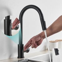 Onyzpily - Sensor berührungslose Küchenspüle Wasserhähne Automatischer Sensor Küchenspüle Mischbatterie Wasserhahn mit herausziehbarem Sprüher von ONYZPILY