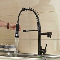Wasserhahn Küche Küchenarmatur mit Spiralfeder, 360°Schwenkbare Spültischarmaturen mit Zwei Auslauf,Hochdruck Wasserhahn Küchen & Brause von ONYZPILY