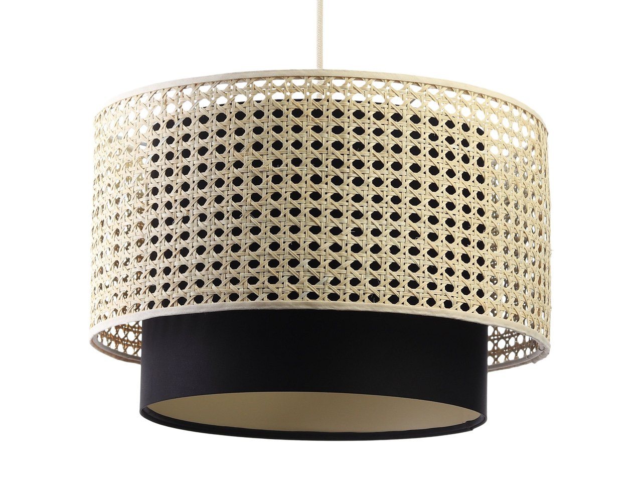 ONZENO Pendelleuchte Rattan Lacey Surreal 1 50x25x30 cm, einzigartiges Design und hochwertige Lampe von ONZENO