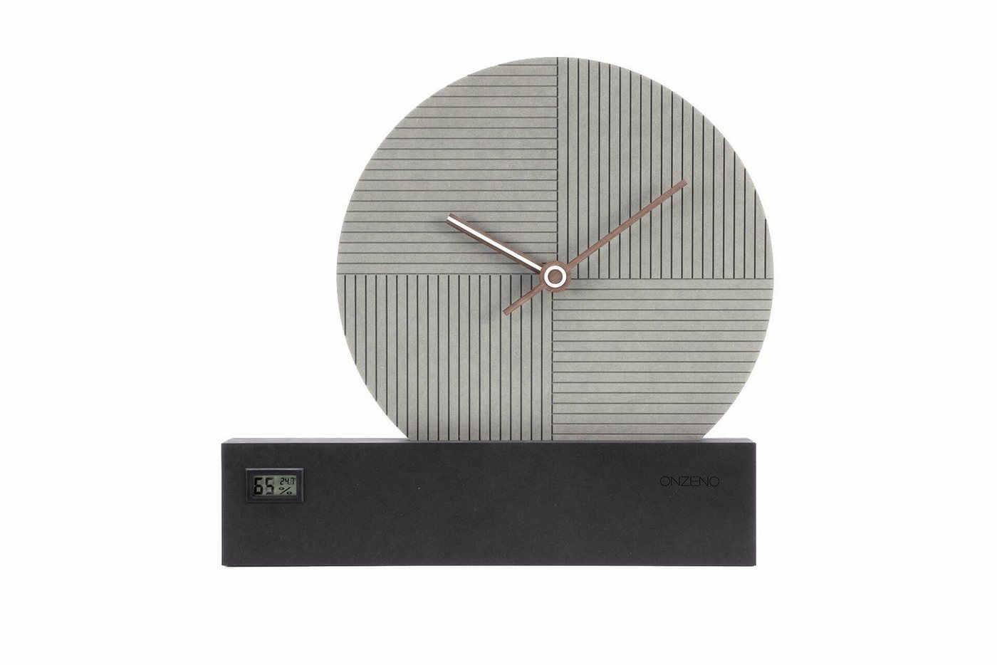 ONZENO Wanduhr THE BLACK ACCESSOIRE. 36x36x1.5 cm (handgefertigte Design-Uhr) von ONZENO