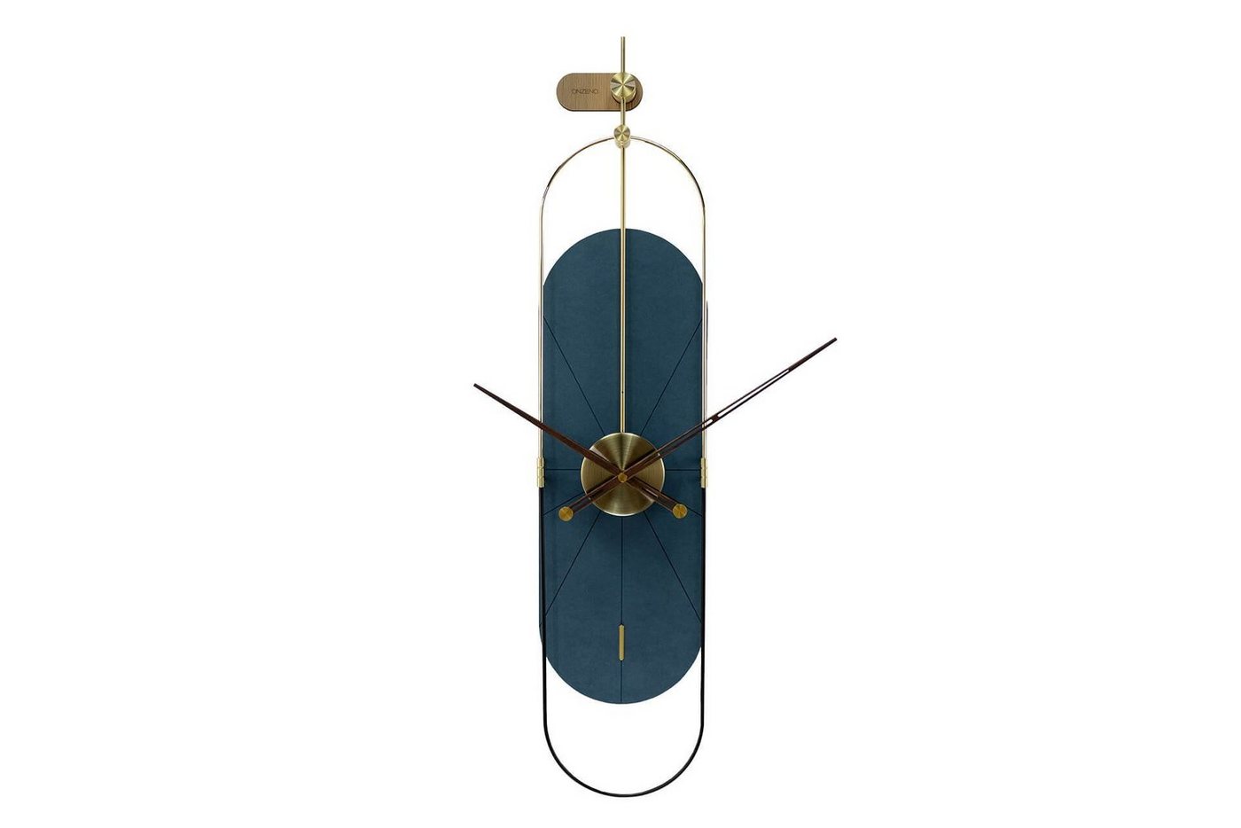 ONZENO Wanduhr THE BLUE PLANET. 20x90x1.8 cm (handgefertigte Design-Uhr) von ONZENO