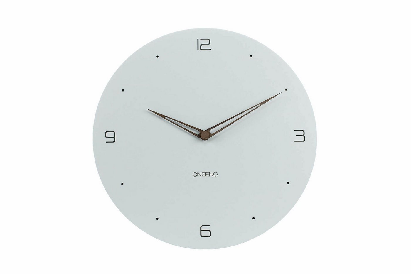 ONZENO Wanduhr THE CANDID. 38x38x0.5 cm (handgefertigte Design-Uhr) von ONZENO