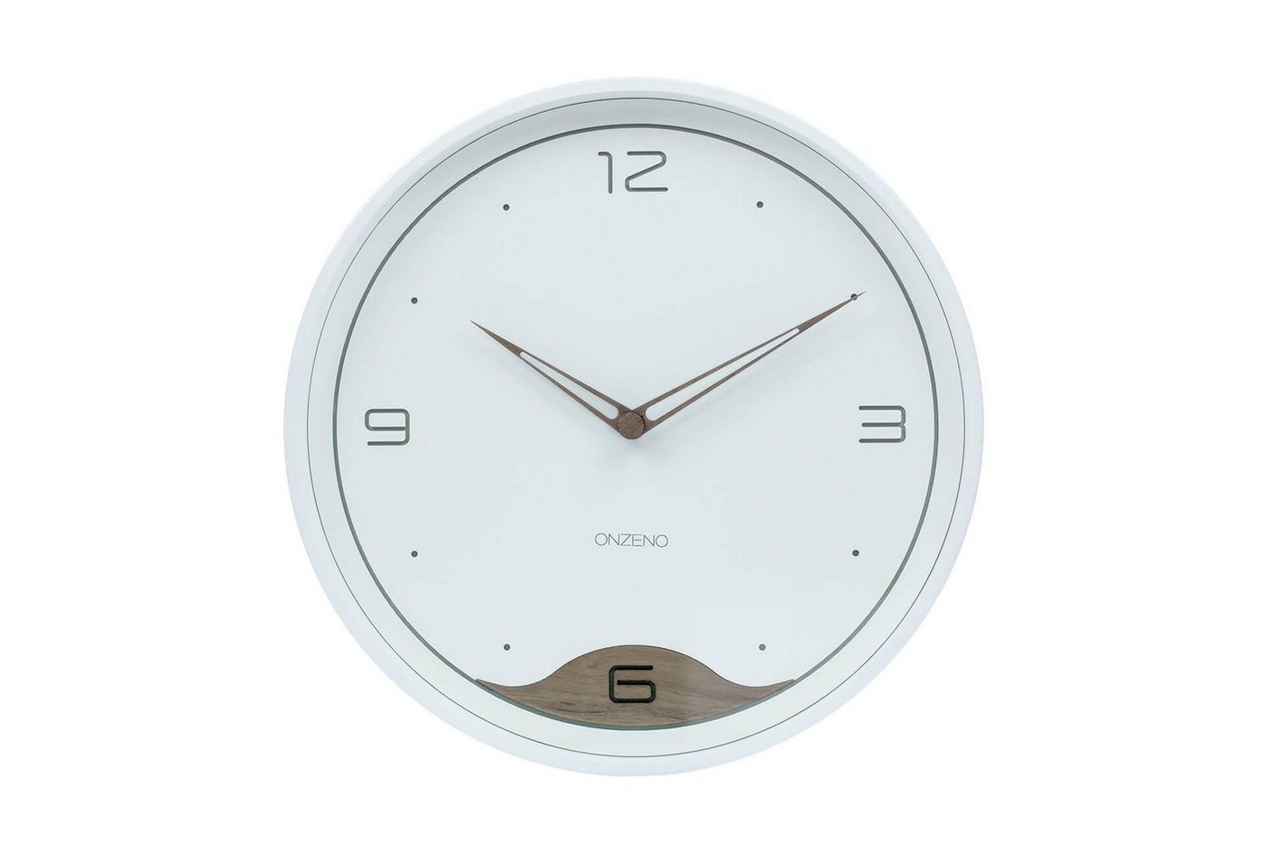 ONZENO Wanduhr THE EARTHY. 30.5x30.5x4.3 cm (handgefertigte Design-Uhr) von ONZENO