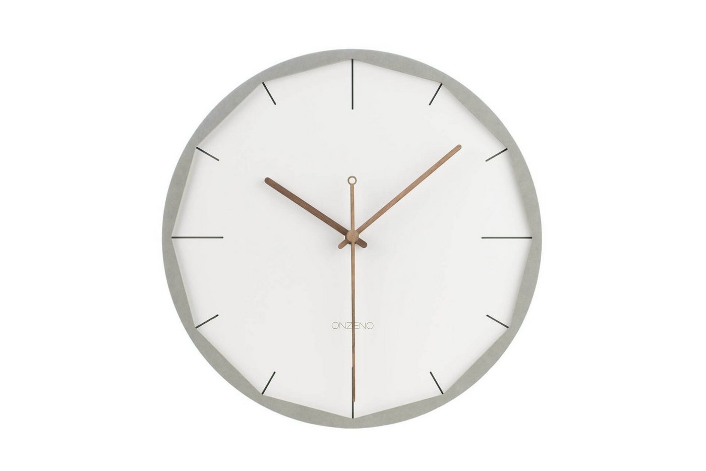 ONZENO Wanduhr THE EDGY. 29x29x0.5 cm (handgefertigte Design-Uhr) von ONZENO