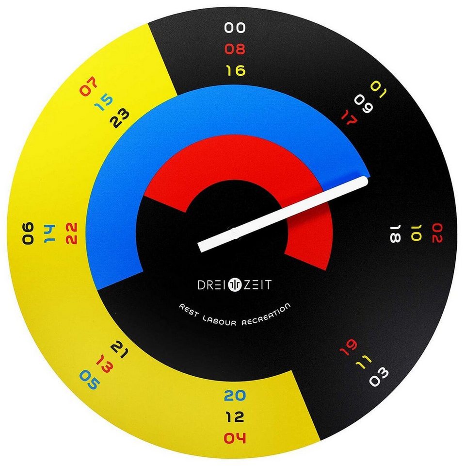 ONZENO Wanduhr THE EFFECTIVE. 35x35x3 cm (handgefertigte Design-Uhr) von ONZENO