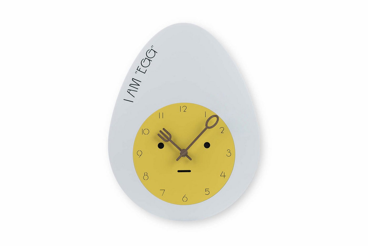 ONZENO Wanduhr THE EGGY. 24x32x0.5 cm (handgefertigte Design-Uhr) von ONZENO