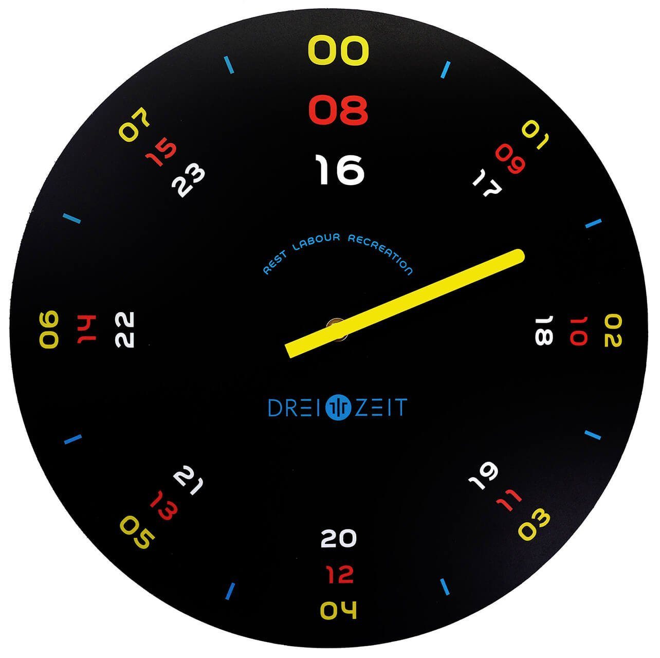ONZENO Wanduhr THE FUNCTIONAL. 35x35x3 cm (handgefertigte Design-Uhr) von ONZENO