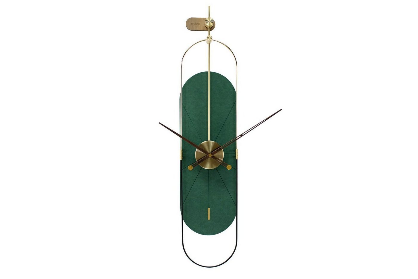 ONZENO Wanduhr THE GREEN PLANET. 20x90x1.8 cm (handgefertigte Design-Uhr) von ONZENO