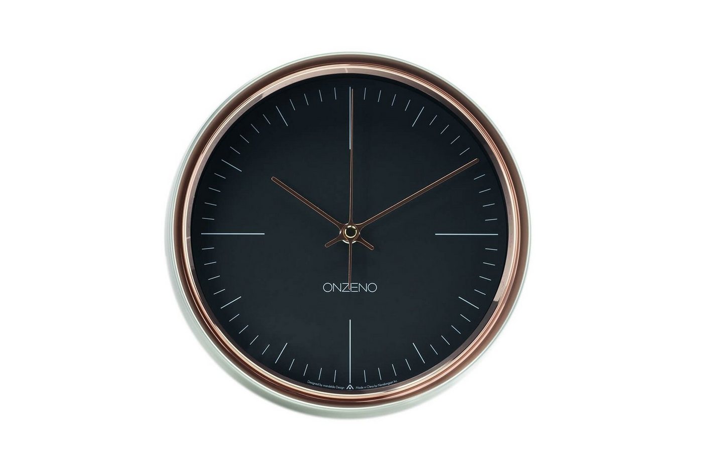 ONZENO Wanduhr THE INTENSIVE. 22.4x22.4x8.1 cm (handgefertigte Design-Uhr) von ONZENO