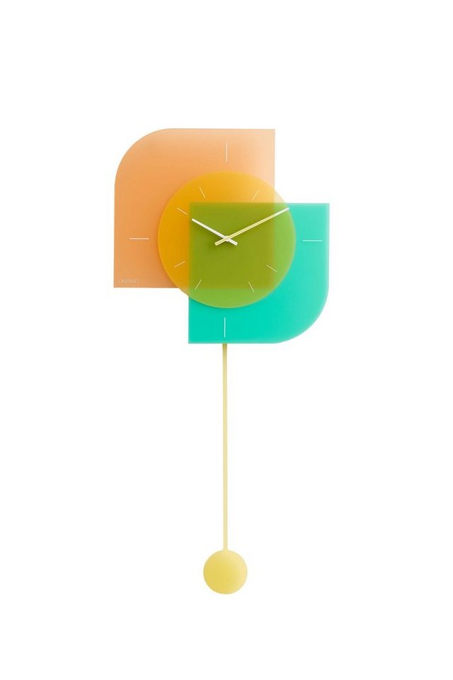 ONZENO Wanduhr THE LEMON. 50.5x46x0.9 cm (handgefertigte Design-Uhr) von ONZENO