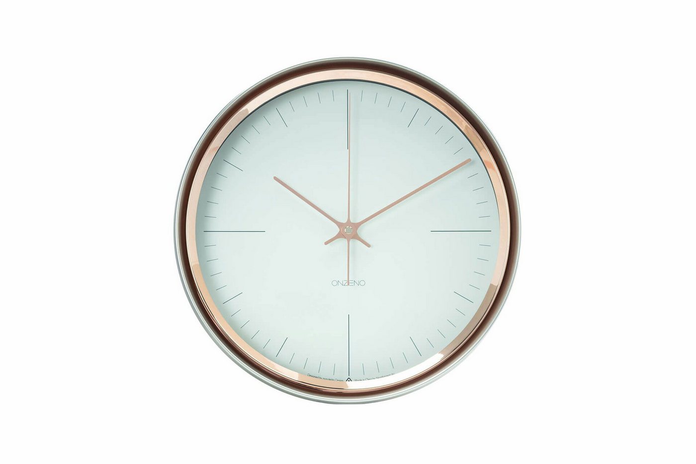 ONZENO Wanduhr THE NOBLE. 32.7x32.7x8.1 cm (handgefertigte Design-Uhr) von ONZENO