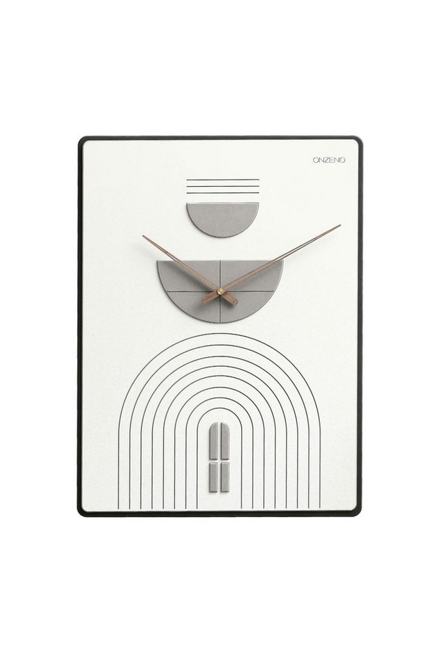 ONZENO Wanduhr THE ORNAMENTAL. 35x60x0.8 cm (handgefertigte Design-Uhr) von ONZENO