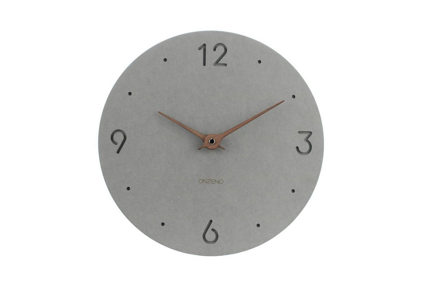 ONZENO Wanduhr THE PLAYFUL. 29x29x0.5 cm (handgefertigte Design-Uhr) von ONZENO