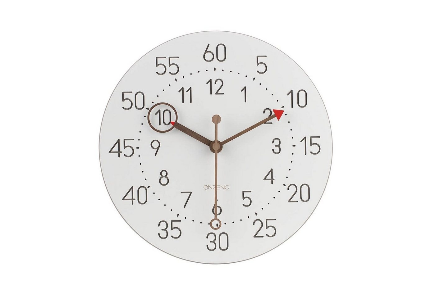 ONZENO Wanduhr THE PRECISE. 29x29x0.5 cm (handgefertigte Design-Uhr) von ONZENO
