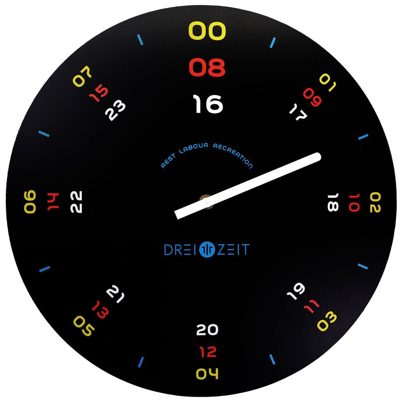 ONZENO Wanduhr THE THOUGHTFUL. 35x35x3 cm (handgefertigte Design-Uhr) von ONZENO