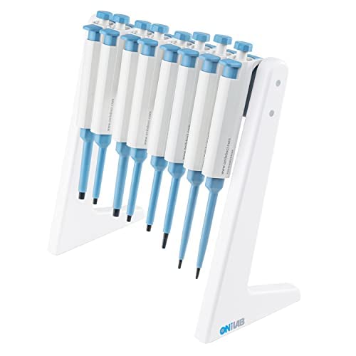 ONiLAB'S Lab Linear Micropipette/Pipette Rack, Pipettenständer, Pipettenhalter Passend für bis zu acht Laborpipetten von ONiLAB