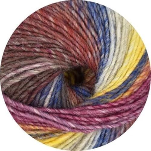 ONline Garne Wolle Linie 359 Fano, bunte dicke Wolle Nadelstärke 7 bis 8 mm zum Stricken oder Häkeln, 150g (Fb. 99) von ONline Garne