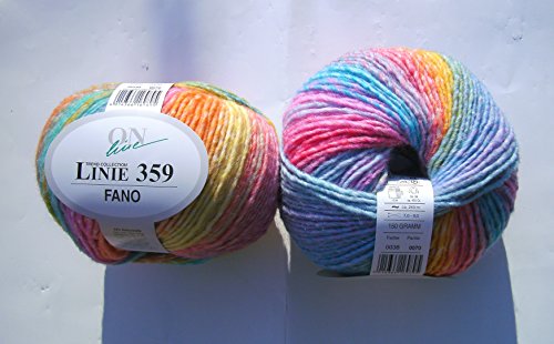 ONline Linie 359 Fano 38 - Rosa/Blau/Gelb von ONline Garne