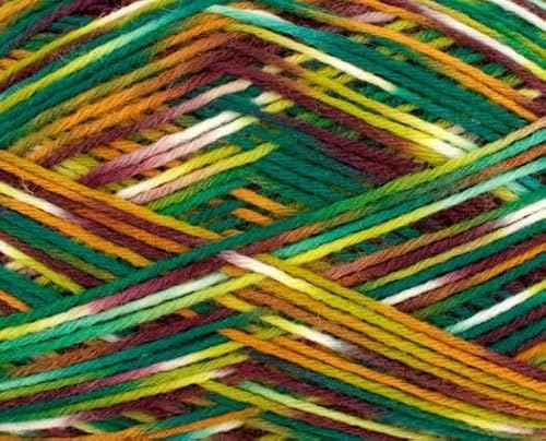 ONline Supersocke Linie 7 Color 6-fach 710 - grün/kiwi/braun von ONline Garne