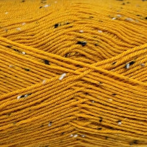 ONline Supersocke Linie 7 Tweed 6-fach 909 - Senfgelb von ONline Garne