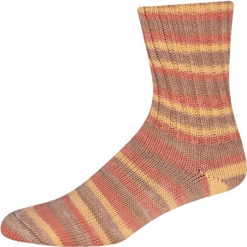 ONline Supersocke Sort. 276 Cotton Plus Color 100g 2409 - orange/beige/gelb ONline Supersocke Sort. 276 Cotton Plus Color 100g 2409 - orange/beige/gelb von ONline Garne