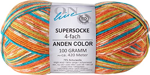 ONline Supersocke Sort. 315 Anden-Color 100g 2684 - gelb/orange ONline Supersocke Sort. 315 Anden-Color 100g 2684 - gelb/orange von ONline Garne
