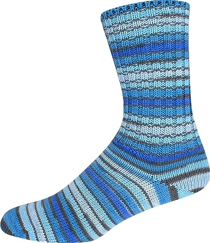 ONline Supersocke Sort. 352 Merino Extrafein Color 100g 2939 - blau von ONline Garne