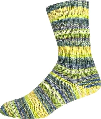 ONline Supersocke Sort. 355 Rio Color 100g 2964 - gelb/kiwi/blau von ONline Garne