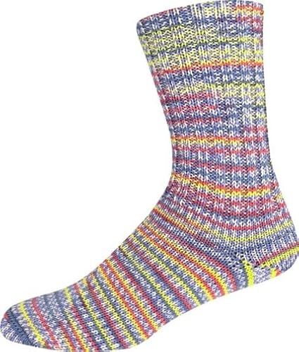 ONline Supersocke Sort. 358 Silk-Color 100g 2981 - rosa/gelb/blau von ONline Garne