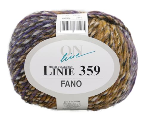 Online Linie 359 Fano, Dicke Wolle mit Farbverlauf zum Stricken und Häkeln, Häkelwolle Farbverlaufswolle 150g, Nadelstärke 7 bis 8 mm (095) von Online Garne