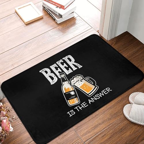 OOAHJEID Fußmatte Badteppich Teppich Beer is The Answer rutschfeste Bodenmatte Sandkratzteppich OOAHJEID Fußmatte Badteppich Teppich Beer is The Answer rutschfeste Bodenmatte Sandkratzteppich von OOAHJEID