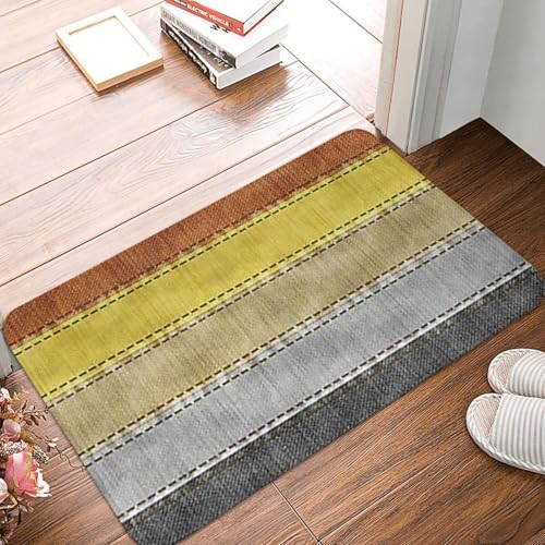 OOAHJEID Fußmatte Badteppich Teppich Denim Textured LGBT Gay Bear Pride Flag Muster Anti-Rutsch-Bodenmatte Teppich OOAHJEID Fußmatte Badteppich Teppich Denim Textured LGBT Gay Bear Pride Flag Muster Anti-Rutsch-Bodenmatte Teppich von OOAHJEID