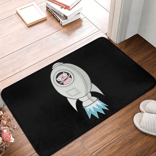 OOAHJEID Fußmatte Badteppich Teppich Der Go Gopher Golang Rocket Schwarz rutschfeste Bodenmatte Teppich OOAHJEID Fußmatte Badteppich Teppich Der Go Gopher Golang Rocket Schwarz rutschfeste Bodenmatte Teppich von OOAHJEID