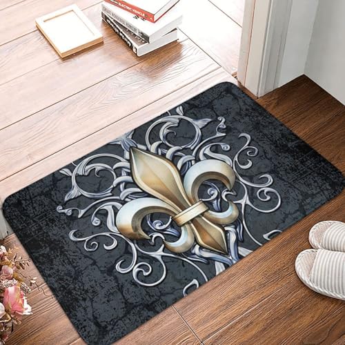 OOAHJEID Fußmatte Badteppich Teppich Französische Lilie 3D-Illustration Version 1 Fleur De Lis Anti-Rutsch-Bodenmatte Teppich OOAHJEID Fußmatte Badteppich Teppich Französische Lilie 3D-Illustration Version 1 Fleur De Lis Anti-Rutsch-Bodenmatte Teppich von OOAHJEID