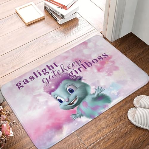 OOAHJEID Fußmatte Badteppich Teppich Gaslight Gatekeep Girlboss Bibble Front Anti-Rutsch Outdoor Wasserdicht Küchenteppich von OOAHJEID