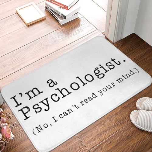 OOAHJEID Fußmatte Badteppich Teppich Ich Bin Psychologe Nein ich kann Ihre Gedanken Nicht lesen rutschfeste Bodenmatte Teppich von OOAHJEID