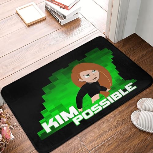 OOAHJEID Fußmatte Badteppich Teppich Kim Possible Anime Grünes Licht rutschfeste Bodenmatte Strapazierfähiger Teppich von OOAHJEID