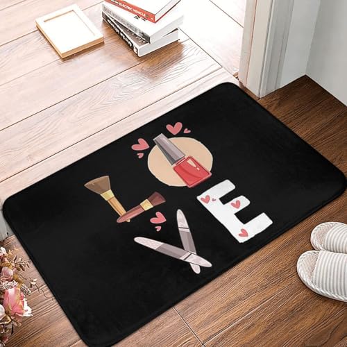 OOAHJEID Fußmatte Badteppich Teppich Nägel Techniker Liebe Künstler Maniküre Geschenk Anti-Rutsch Bodenmatte Teppich von OOAHJEID