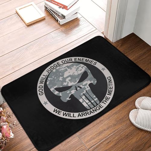 OOAHJEID Fußmatte Badteppich Teppich Punisher Skull Bodentür Bad Küchenmatten Anti-Rutsch-Fußmatte für den Außenbereich Toilette Eingangsteppich OOAHJEID Fußmatte Badteppich Teppich Punisher Skull Bodentür Bad Küchenmatten Anti-Rutsch-Fußmatte für den Außenbereich Toilette Eingangsteppich von OOAHJEID