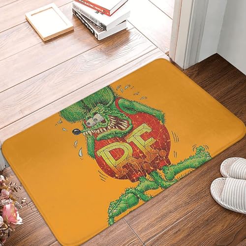 OOAHJEID Fußmatte Badteppich Teppich RF Classic 1963 Rat Fink Anti-Rutsch-Bodenmatte Sandkratzteppich von OOAHJEID