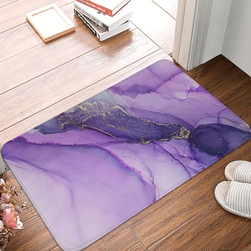 OOAHJEID Fußmatte Badteppich Teppich Regal Purple Alcohol Ink Abstract EIN Anti-Rutsch-Bodenmatten-Teppich von OOAHJEID