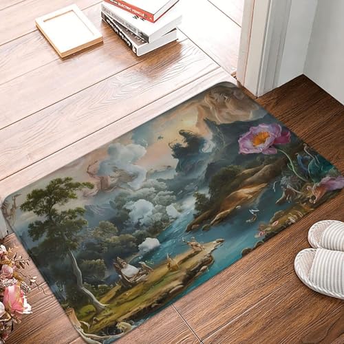 OOAHJEID Fußmatte Badteppich Teppich Surreale Traumlandschaft Fantastische Verschmelzung von Natur und Fantasie Rutschfester Bodenmattenteppich von OOAHJEID