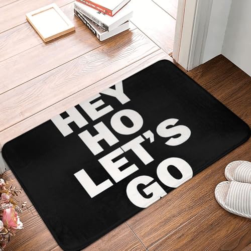 OOAHJEID Fußmatte Badteppich Teppich The Ramones Hey Ho Let's Go Anti-Rutsch-Bodenmatte Strapazierfähiger Teppich von OOAHJEID