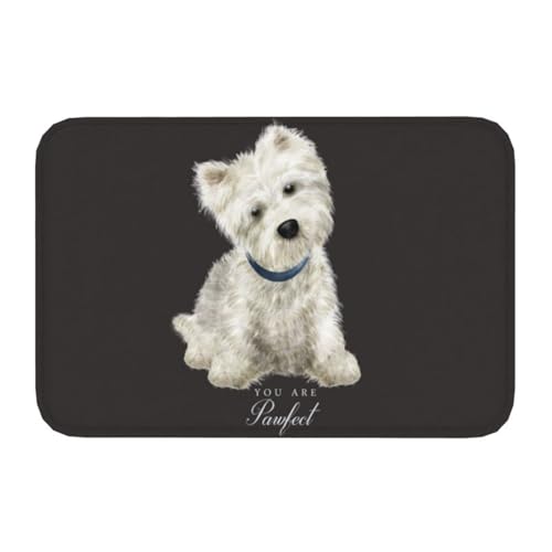 OOAHJEID Fußmatte für Badezimmer Westie West Highland White Terrier Hund Haustür Boden Eingangsmatte Innen Küche Bad Fußmatte Balkon Teppich Teppich OOAHJEID Fußmatte für Badezimmer Westie West Highland White Terrier Hund Haustür Boden Eingangsmatte Innen Küche Bad Fußmatte Balkon Teppich Teppich von OOAHJEID