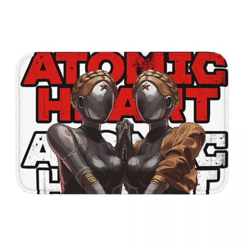 OOAHJEID Saugfähige Fußmatte Cooles Atomic Heart Robot Twins Spiel Rutschfester Teppich Fußmatte Badematte Bodenteppich Willkommen Dekorativ von OOAHJEID