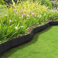 Schwarze Ineinander Greifende Kunststein-Gartenrandeinfassung Diy, 10-Teilige Gartenbordüre Für Lustige Gartendekoration Und Landschaftsgestaltung von OOAKSS